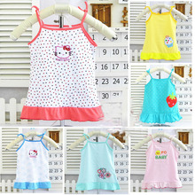 Multi colors Baby Cotton Vest Summer Dresses Kids Infant Clothing For Girl Children s Dress Causal