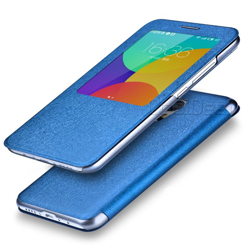 Top Quality Ultra Thin View Window Leather Smart Flip Stand Case For MEIZU MX5 MX 5 Luxury Mobile Phone Cover