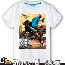 Cotton short sleeve man t shirts cute cartoon game man s shirt figure kids wear summer