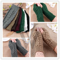 Soft Warm Mitten Unisex Men Women Knitted Fingerless Winter Gloves 2016 Fashion