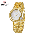 Luxury Brand BELBI Watches Women Quartz Watch Fashion Gold Stainless Steel Watches Women Crystal Dress Wristwatch