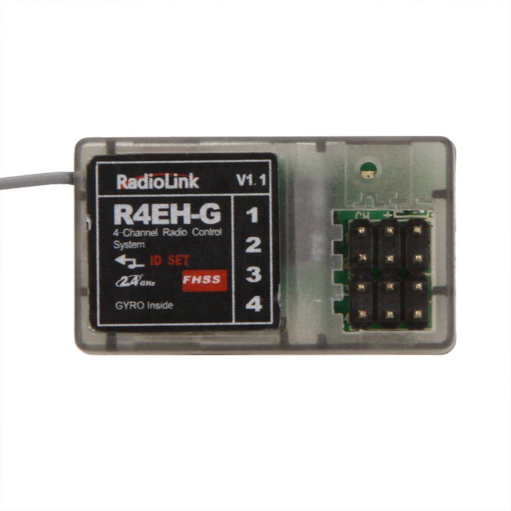 RadioLink R4EH-G 2.4G 4CH Gyro Function Receiver for RadioLink RC3S RC4G Transmitter RC Car Boat