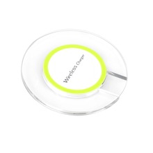 10pcs Transparent 3 Color Charge Mobile Phones Without Cables Round Qi Wireless Cellular Cellphone Charging Pad