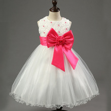 Flower Girl Dresses for Weddings Pageant White Lace Dress Girl Clothes Party Dress little toddler junior child bridesmaid Baby