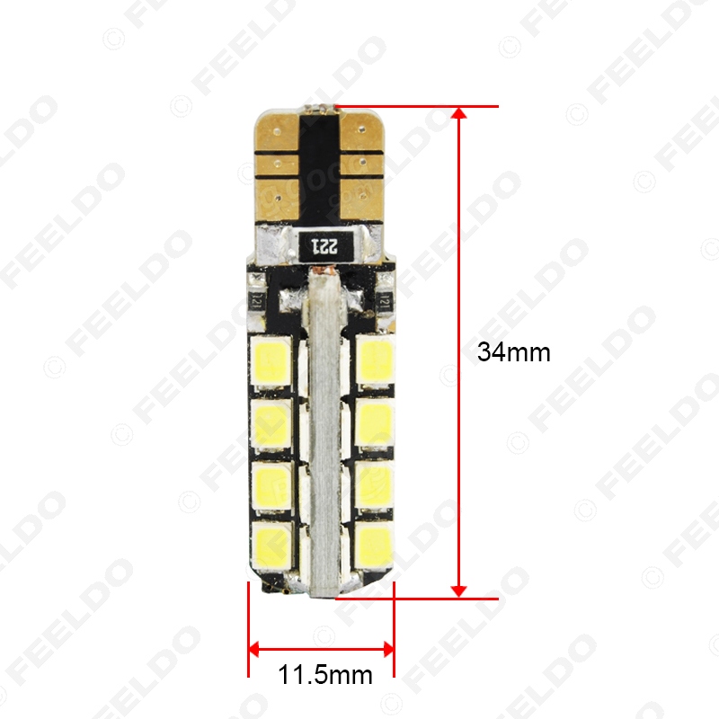 10 . 7-Color T10 2835 30SMD Canbus          # FD-1302
