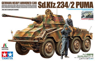 Tamiya 37018 1/35 Scale Model Kit German Heavy Armored Car Sd.Kfz.234/2 Puma