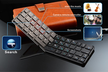 Bluetooth 3 0 Multifunction Wireless Bluetooth Keyboard ZW 51013BT Portable Folding Keybaord for iPad Smartphone Gaming