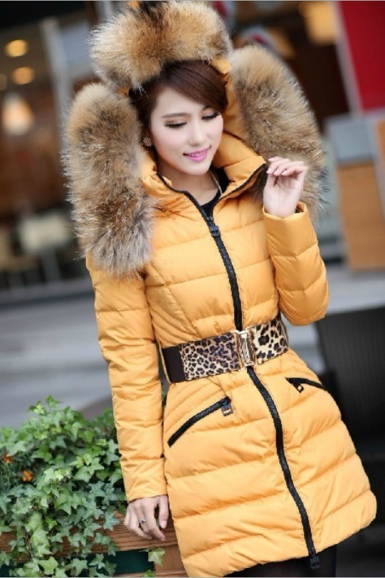 Здесь можно купить  13 new winter jacket large fur collar Lei Feng cap thick and long sections Slim Down Chao Lei Free Delivery  Одежда и аксессуары