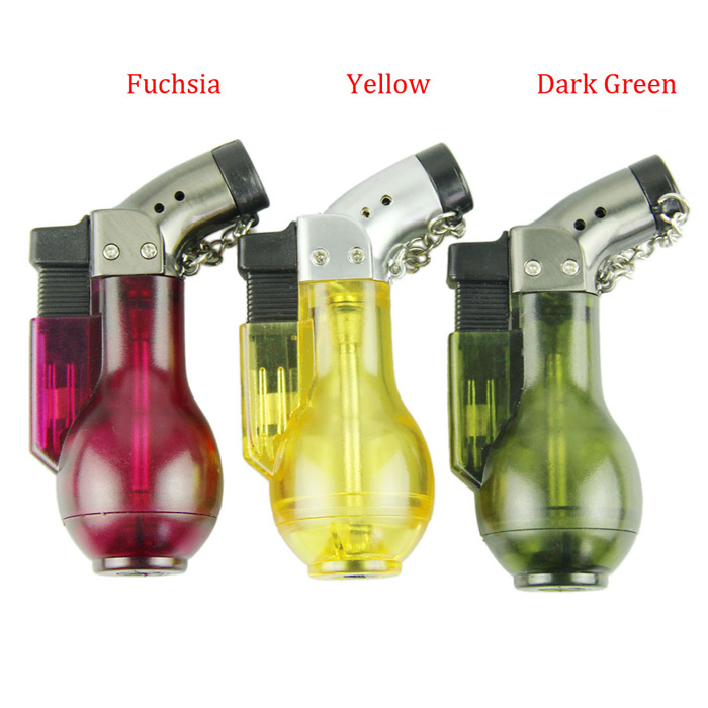 Top Quality Voberry Windproof Angle Jet Flame Refillable Torch Cigar Lighter in Assorted Color with Flame