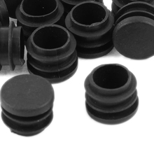 Shopping Time Plastic Round Blanking End Ribbed Caps Tube Inserts 19mm Dia 12 Pcs