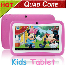cheap 7 inch Quad Core kids tablet pc Android 4.4 wifi Dual Camera & Educational Games App children birthday gift Kids pad
