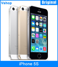 Original Apple iPhone 5S 4.0 inch RAM 1GB+ROM 16GB/32GB/64GB A7 Dual Core 1.3GHz IOS 8 Smartphone 8MP 1080P GSM&WCDMA CellPhone
