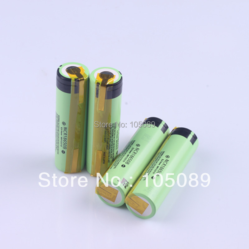 4PCS /lot New Original 18650 Rechargeable battery NCR18650B 3400mah With Tabs For panasonic Free Shipping