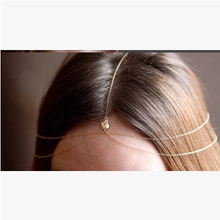 2015 Hot Hair Accessories Fashion Jewelry Gold Hairbands Jewelry Geneva For Women Girl Chain Hair Wholesale