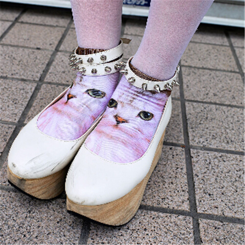 Новый женский девушка творческий мультфильм животных 3d носки свободного покроя harajuku носок тапочки короткие носки женский calcetines meias