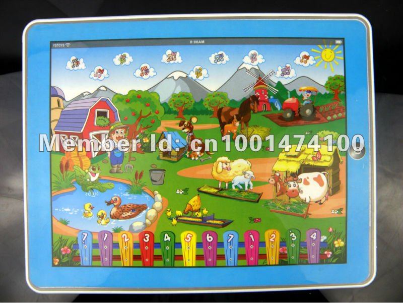 Free Shipping Y Pad Table Farm educational toys for children ,Pink and Blue Mixed,Y Pads with Music and Led Light,50PCS/Lot