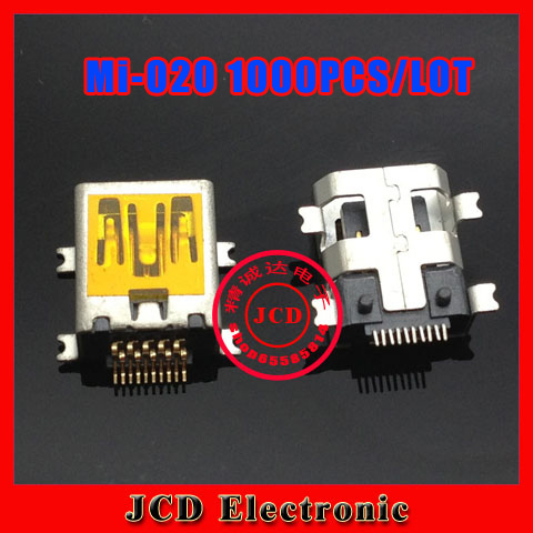 1000PCS/LOT,free shipping for mini 10P USB jack socket connector,V3 port for mobile phone etc,4 foot SMT,MI-020