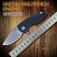 Xinzuo 2015 más nuevos clásicos famosa nueva bolsillo del cuchillo D2 cuchillo plegable G10 de acero inoxidable y TC4 aleación de titanio envío gratis