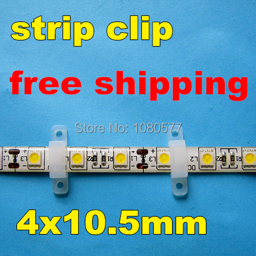 100pcs lot LED strip connector for 3528 5050 10mm Silicon clip flexible light strips fixing holder