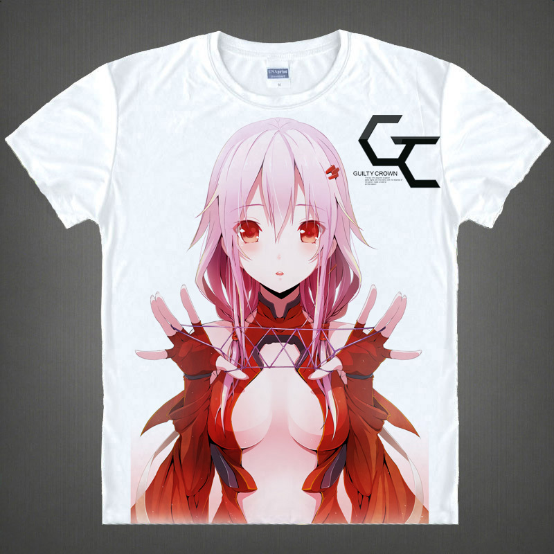 Guilty Crown Shu Ouma Inori T shirts Japanese anime shirt 3d print Cosplay tshirt Men s