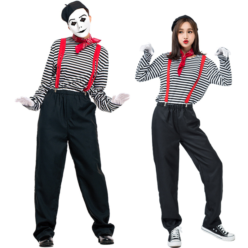 Silent Mime Honey Adult Womens Costume NEW Clown