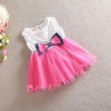 1pc Kids Girls Princess Necklace Tutu Dress Bow Party Dress Costume Baby Dress 0-3Y