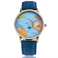 New 2017 Fashion Quartz Watches Women world Map Watches Casual Brand Female Wristwatch Ladies Clock relogio