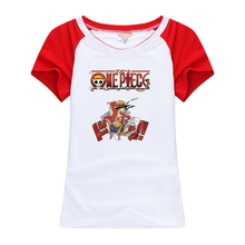 New Anime One Piece Monkey.D.Luffy cosplay  short-sleeve t-shirt  women casual exercise tops tee