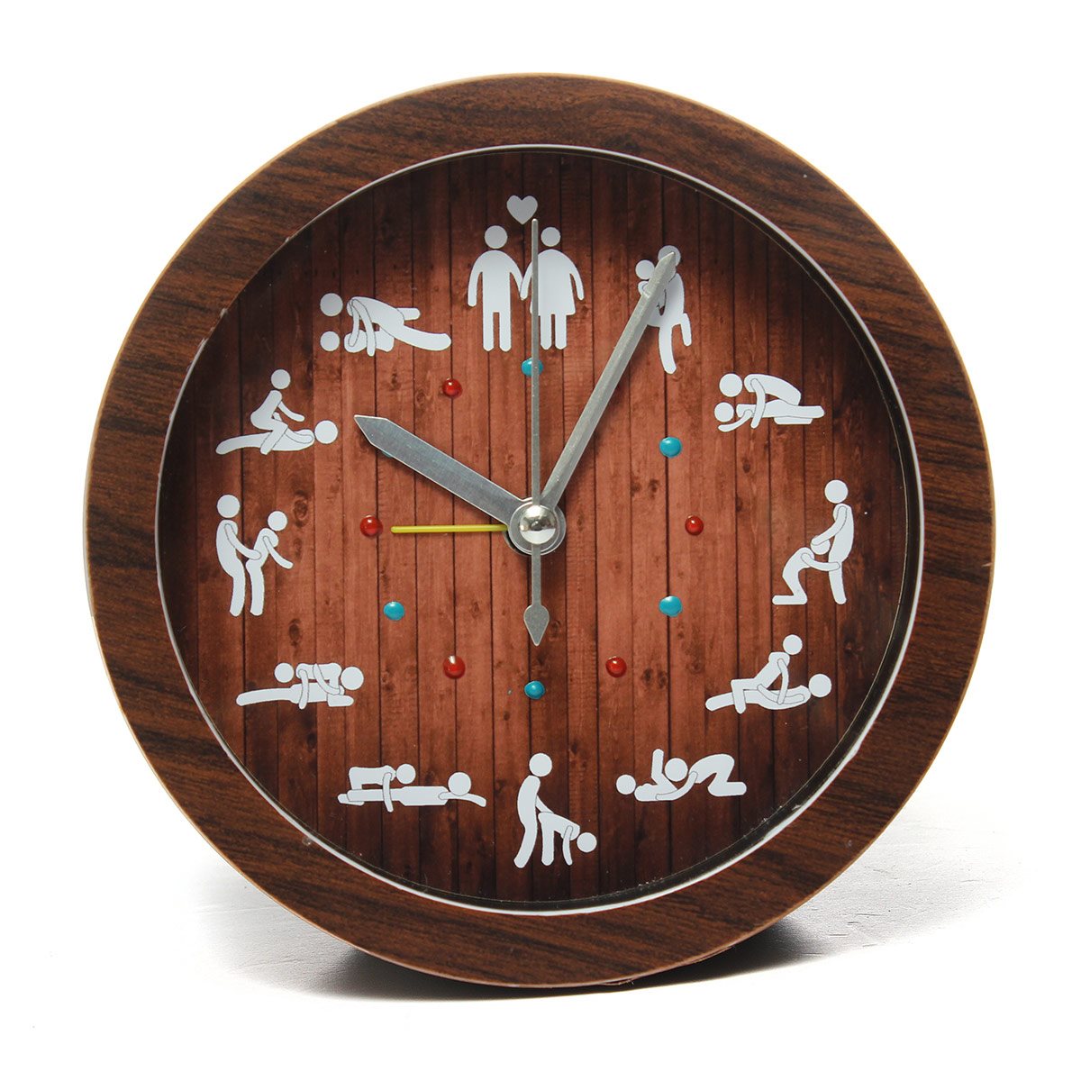 CRE представитель деревянных цвет часы таблицы круговой будильник 12 сексуа...