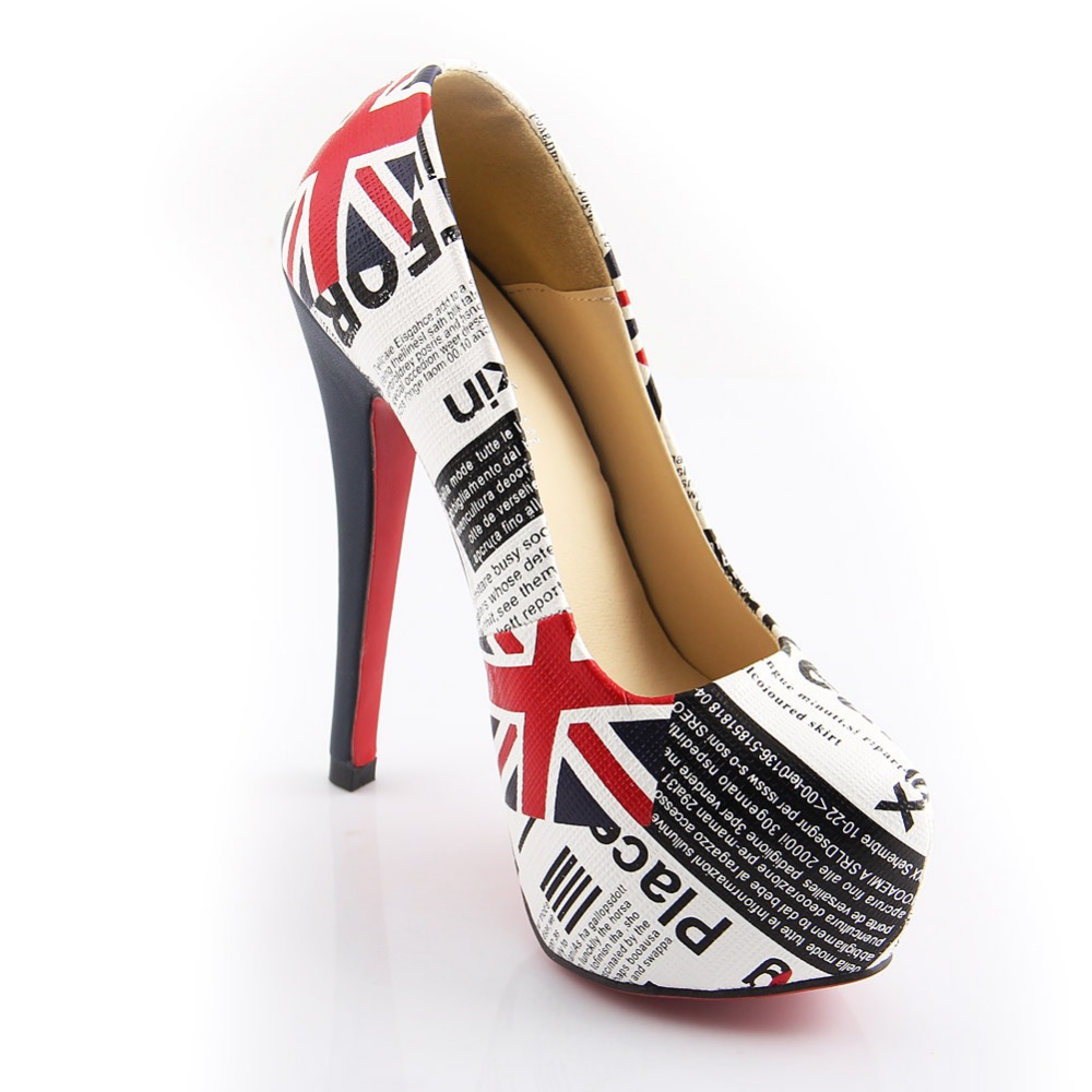 Free Shipping 2013 Hot Sale Fashion British UK American Flag Heels ...