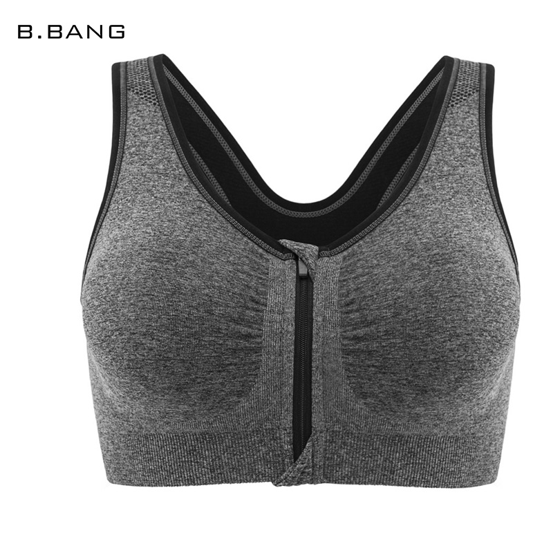 B.BANG 2016 New Women Zipper Bra Push Up Crop Top Seamless Sexy
