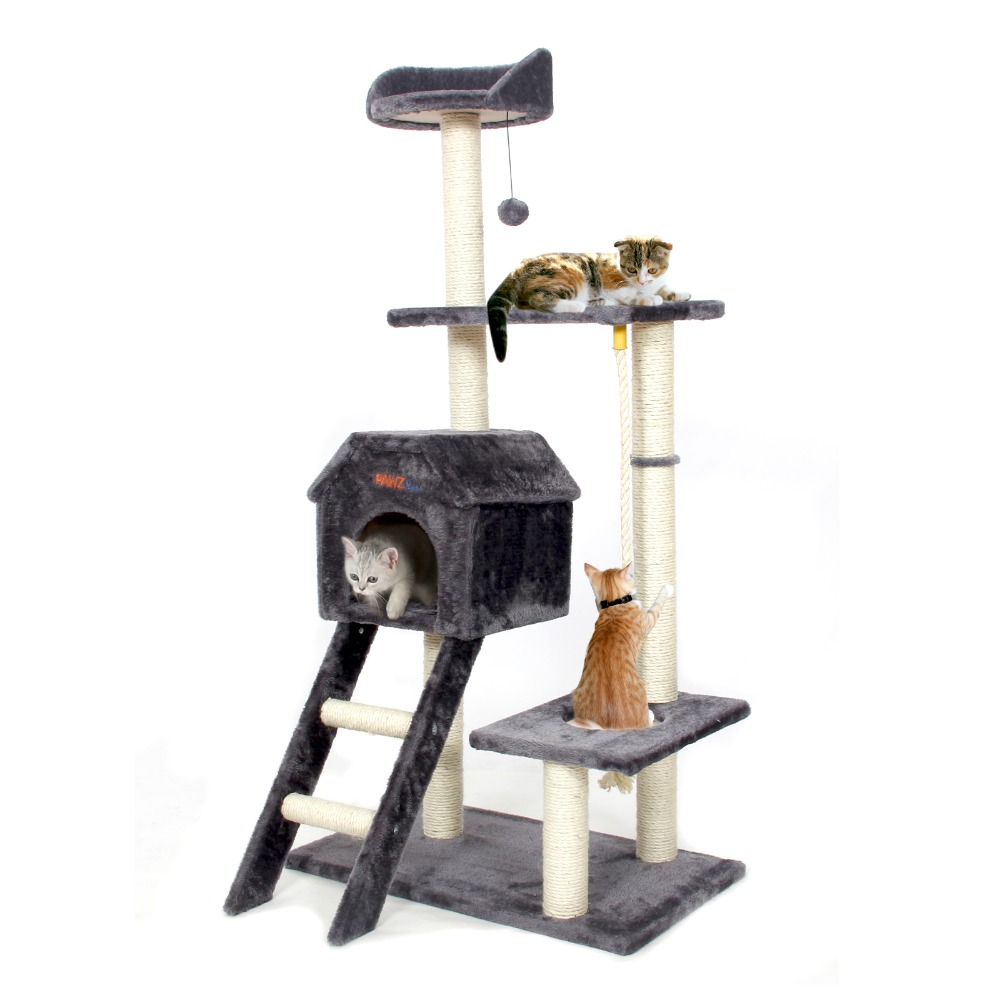 Domestic Delivery Cat Jumping Toy with Ladder Scratching Wood Climbing Tree for Cat Climbing Frame Cat Furniture Scratching Post