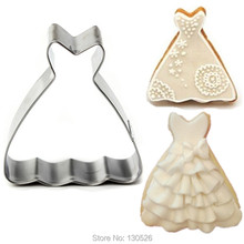 Cake Mold Wedding Dress Princess Gown Cookie Cutter Biscuit Jelly Fondant Chocolate Baking Tools Kitchen Accessories