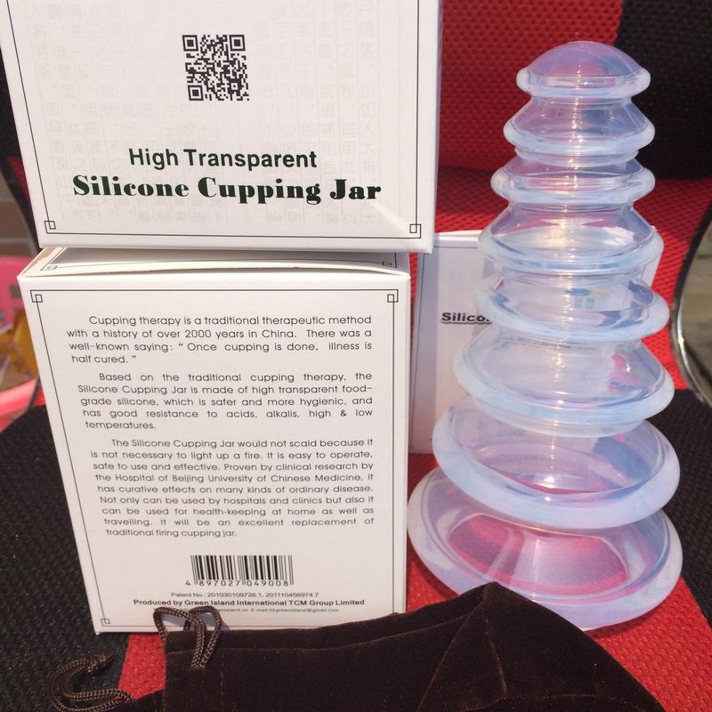 Patented Premium Transparent Silicone Cupping jar Chinese cupping glass