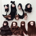 Kids Toy High Quality Doll Head with Black Brown Hair DIY Accessories For Barbie Doll For