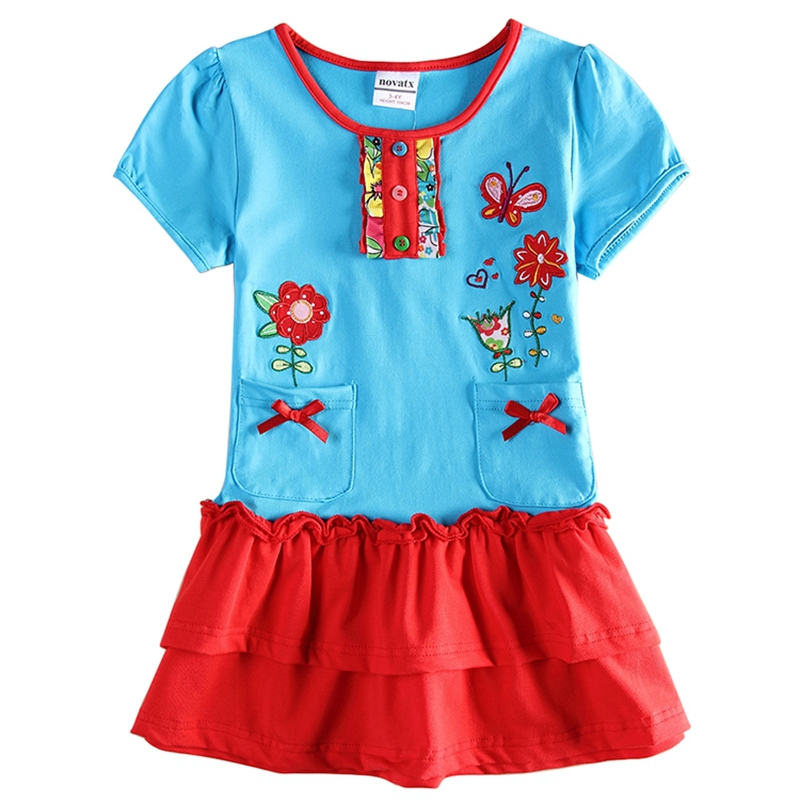 summer style girl dress children clothing flowers embroidery casual dress kids clothes girls clothing princess dresses H5995D