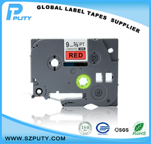 Black on Red 9mm*8m compatible tz label tape tze-421 tz-421 tze421 tz421