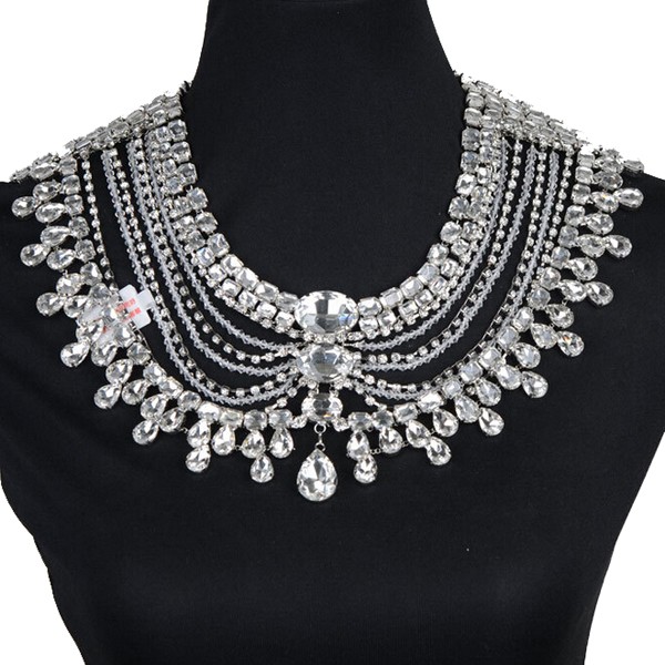 Wedding Bridal Crystal Rhinestone Pearls Shoulder Body Chain Necklace Jewelry usd68.99 12