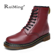 New 2016 Dr Ma Fashion women Winter Boots Snow boots Genuine Leather Martin boots Women Brand super Plus size Uinsex boots