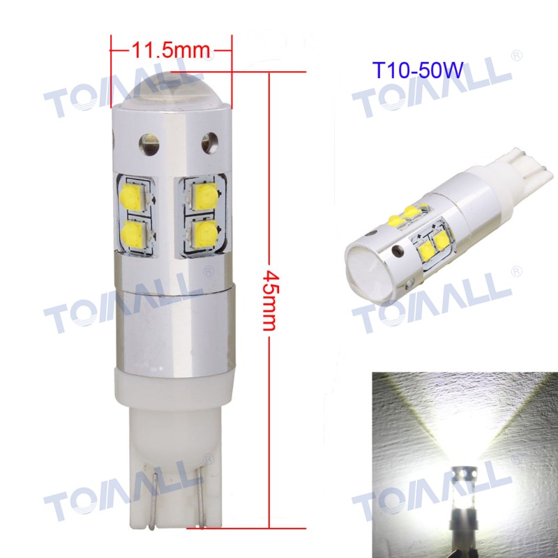 Tomall 2x T10 W5W    50   Clearnce /  /    10xCREE12 ~ 24 