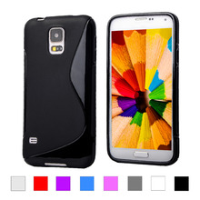 S5 S линии Skiding гель тпу тонкий мягкий чехол для Samsung Galaxy S5 S 5 с . в . I9600 мобильный телефон резина силиконовая сумки задняя крышка