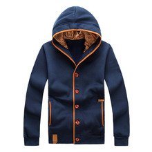 M XXXL Cardigan Long Sleeve Hoddies Men Slim Fit 2015 Korean Hoodie Buttons New Autumn Sports