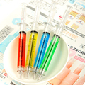 12pcs lot Creative novelty syringe ballpoint pen 0 5mm black ink