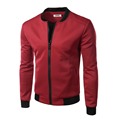 Jacket Men 2016 Winter England Style Slim Solid Zipper Outerwear Long Sleeve Design Tops Brand Clothing