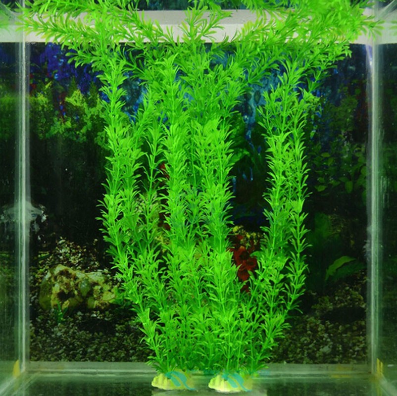 32CM Artificial Green Plant Grass for Fish Tank Aquarium Ornament Decor Plastic