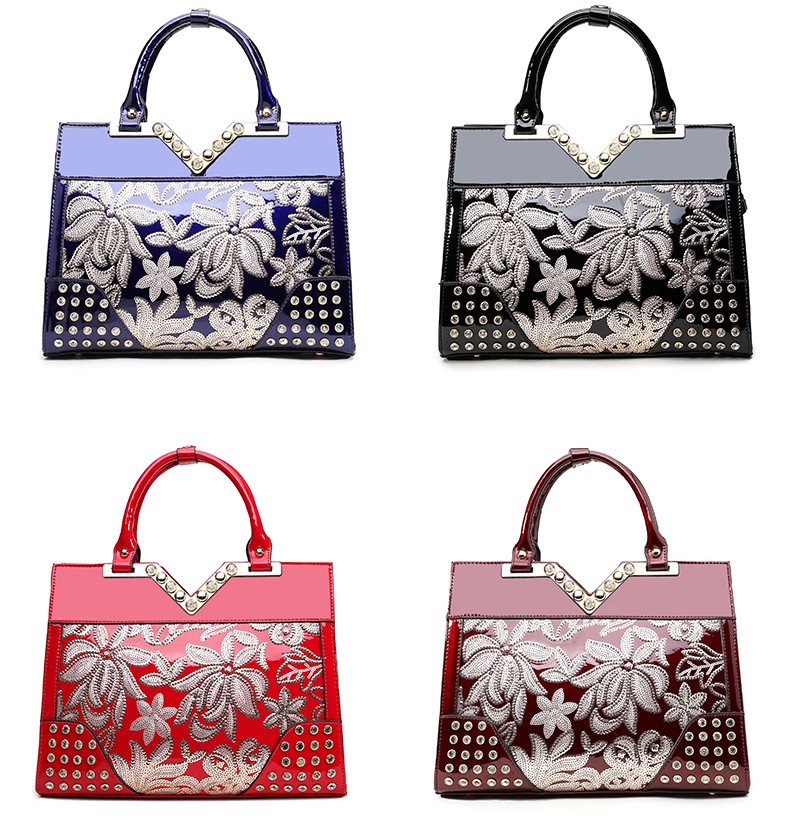 Wholesale 2016 New Patent Leather Women Handbag Brand Shoulder Bag Luxury Fashion Tote Clutch ...