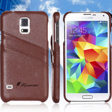 Mobile Phone Accessories Genuine Leather Cover For Samsung Galaxy S5 SV i9600 Lychee Grain Back Cases