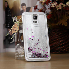 Transparent Fashion Dynamic Liquid Glitter Colorful Paillette Sand Quicksand Back Case Cover for Samsung Galaxy S5