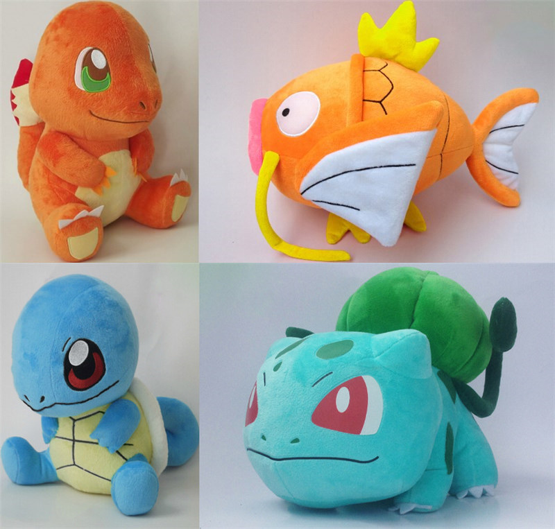 charmander bulbasaur and squirtle plush