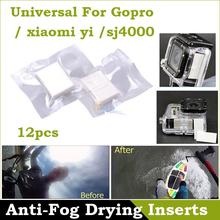 12Pcs / bag Anti-Fog Inserts Anti Fog Recycle Drying Inserts for Gopro Camera Hero 4 Hero 3 2 Surf Housing Kit Accessories